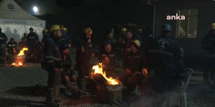 Nallıhan'da madenci eylemi devam ediyor: Hava sıcaklığının beş derece altında