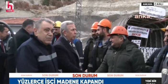 Mansur Yavaş'tan büyük maden direnişine destek verdi. Çayırhan'da 500 madenci eyleme geçti