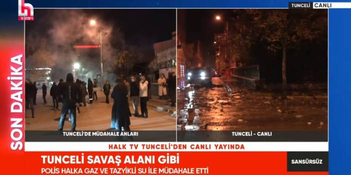 Tunceli'de kayyum kararı sonrası protestosculara polis müdahalesi