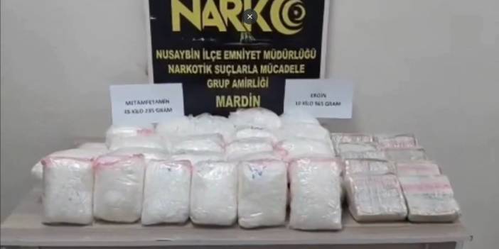 Mardin'de uyuşturucu operasyonu: 56 kilo 200 gram ele geçirildi
