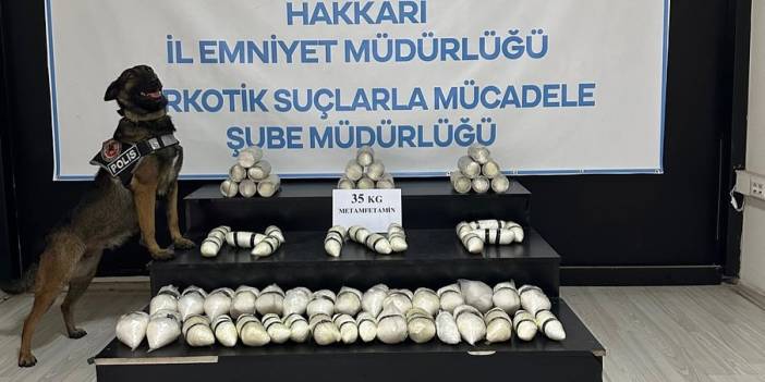 Hakkari'de 35 kilogram metamfetamin ele geçirildi
