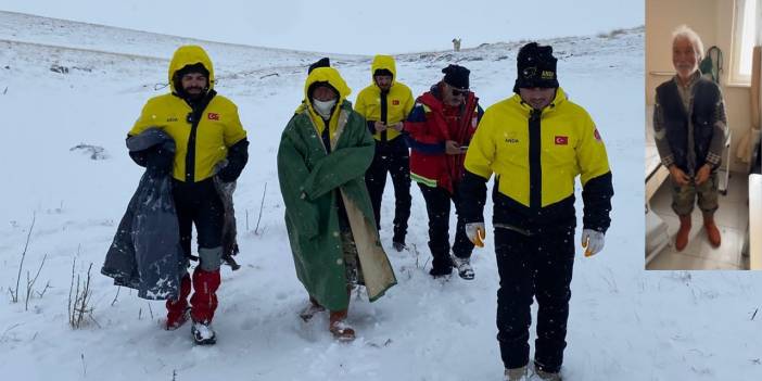 Yaylada mahsur kalan 80 yaşındaki çobana 24 saat sonra ulaşıldı