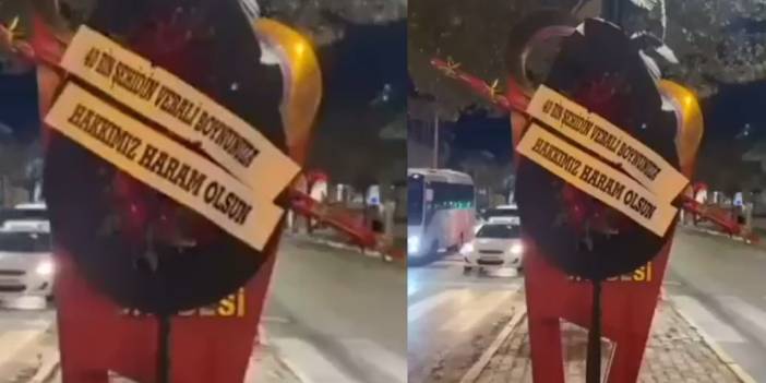 Şehit yakını Devlet Bahçeli Caddesi'ne siyah çelenk bıraktı