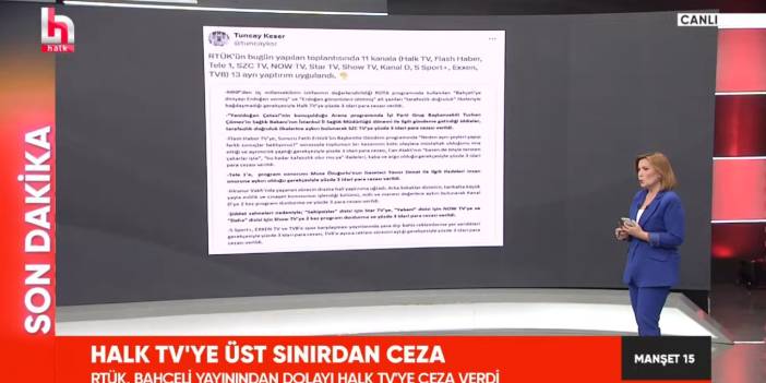 RTÜK'ten Halk TV'ye üst sınırdan ceza