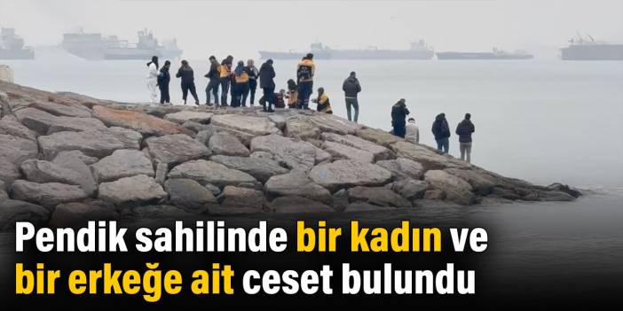 Pendik sahilinde bir kadın ve bir erkeğe ait ceset bulundu