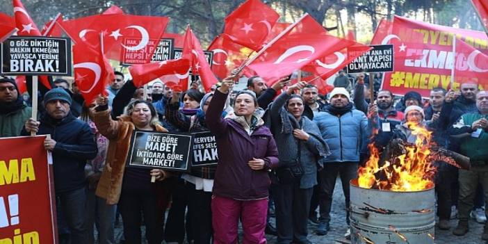 Meryem Ana Evi Otoparkı nöbetine destek ziyareti