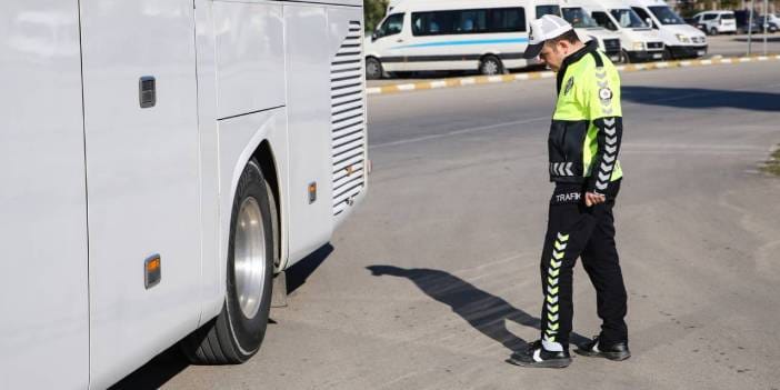 Yolcu otobüslerinde zorunlu kış lastiği denetimi