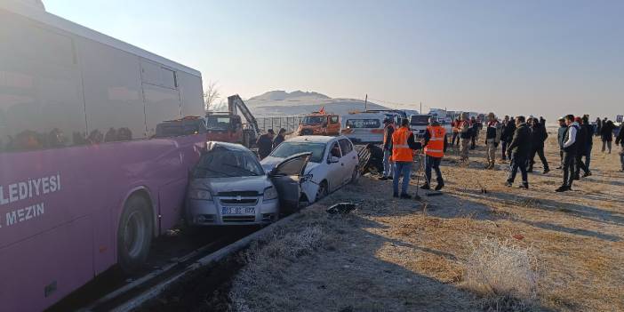 Van Erciş yolunda zincirleme kaza