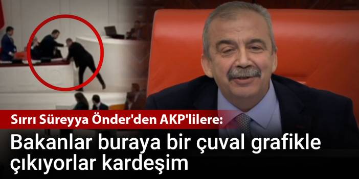 Sırrı Süreyya Önder'den AKP'lilere: Bakanlar buraya bir çuval grafikle çıkıyorlar kardeşim