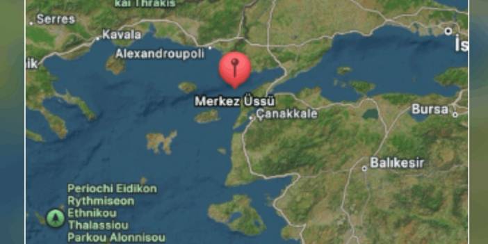 Çanakkale'de deprem!