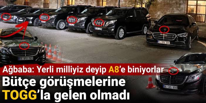 Bütçe görüşmelerine TOGG'la gelen olmadı. Ağbaba: Yerli milliyiz deyip A8’e biniyorlar