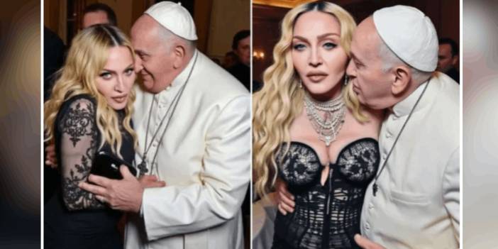 Madonna Papa'ya sarıldı yer yerinden oynadı