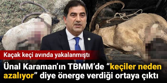 Kaçak keçi avında yakalanan Ünal Karaman’ın 'TBMM’de keçiler neden azalıyor' diye önerge verdiği ortaya çıktı