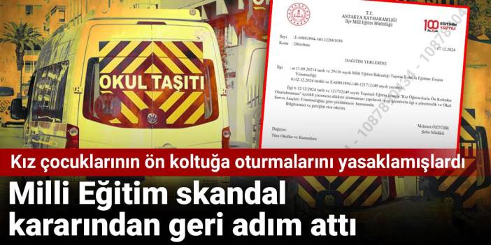 Milli Eğitim skandal kararından geri adım attı