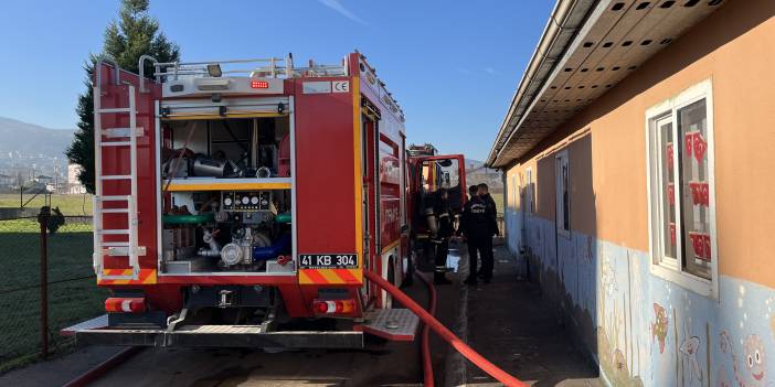 Anaokulunun kazan dairesinde yangın çıktı. Tahliye edildi