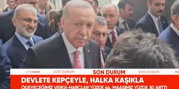 Erdoğan asgari ücrete ek zam sorusuna yanıt vermedi