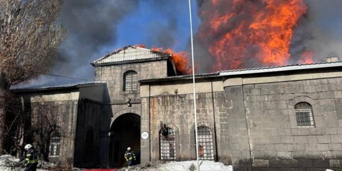 Erzurum Valisi Taş Ambarlar yangın yerini inceledi