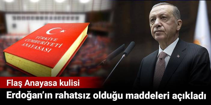 Flaş Anayasa kulisi. Erdoğan’ın rahatsız olduğu maddeleri açıkladı