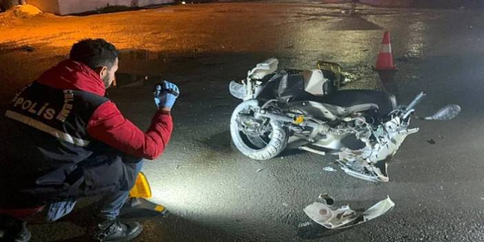 Çalıntı motosikletle kaza yapan şüpheli yaralandı