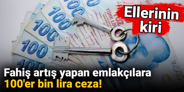 Fahiş artış yapan emlakçılara 100'er bin lira ceza! Ellerinin kiri...