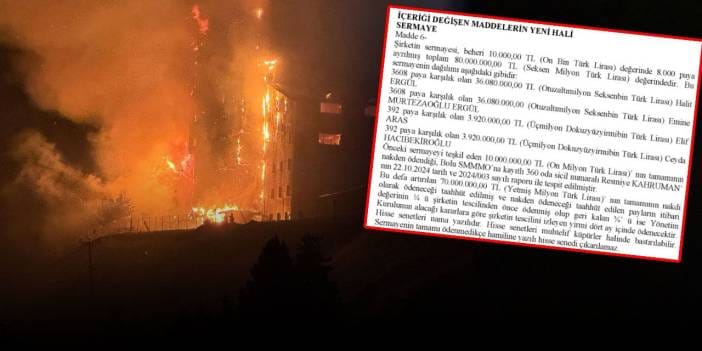 66 kişiye mezar olan otelde 7 katlık sermaye artırımı yapılmış