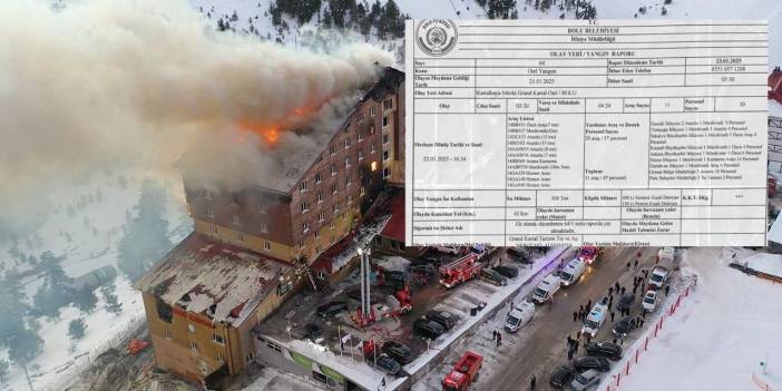 İşte yanan oteldeki yangının itfaiye raporu! İlk kez Halk TV'de!