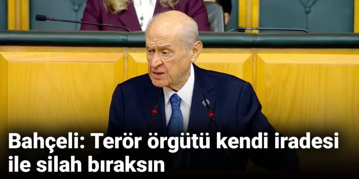 Bahçeli'den terör örgütüne silah bırakma çağrısı