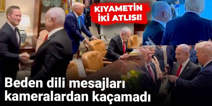 Kıyametin iki atlısı! Trump ve Netanyahu'nun beden dili mesajları kameralardan kaçamadı