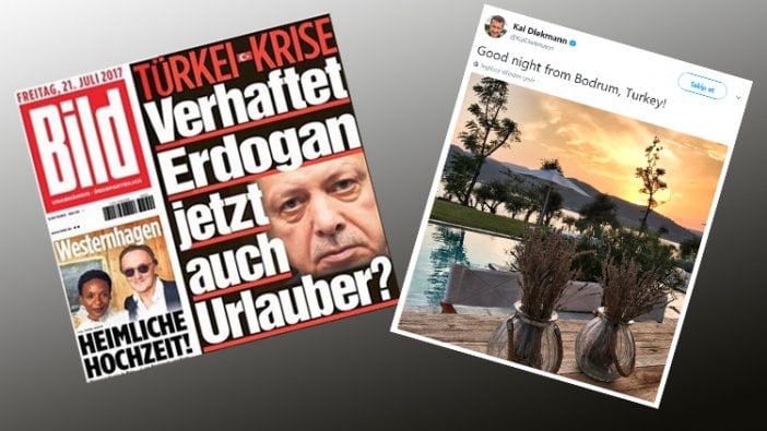 Türkiye'yi eleştiren Alman Bild gazetesinin eski genel yayın yönetmeni Bodrum'da tatilde