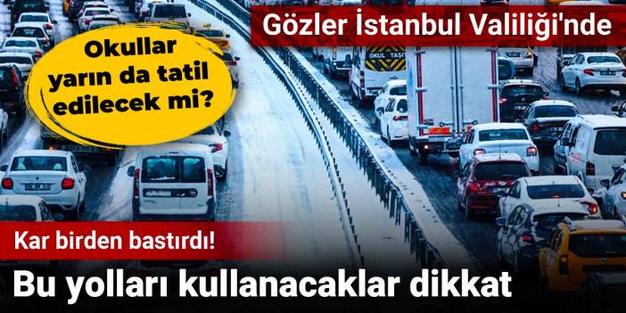 Kar birden bastırdı! Bu yolları kullanacaklar dikkat