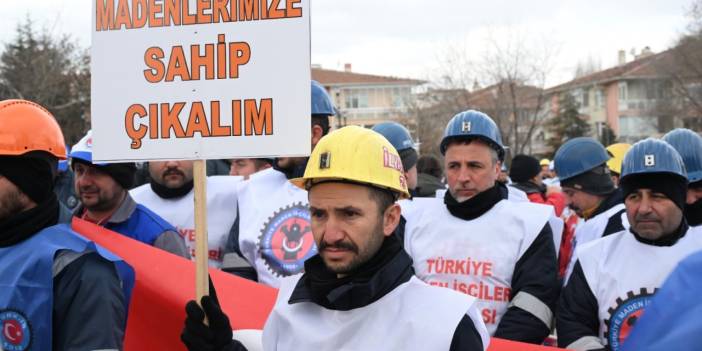 Çayırhan Termik Santrali'nin özelleştirilmesini istemeyen işçiler basın açıklaması yaptı