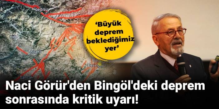 Naci Görür'den Bingöl'deki deprem sonrasında kritik uyarı: Büyük deprem beklediğimiz yer