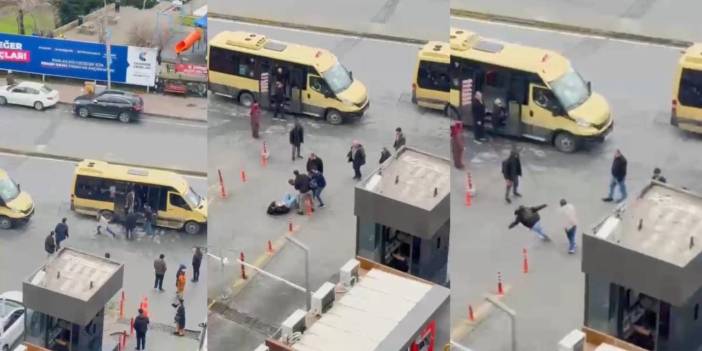 Minibüs şoförü ücret ödemeyen yolcuyu sokak ortasında dövdü