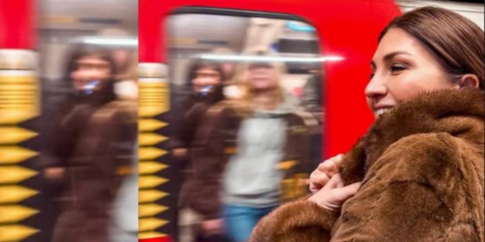 Sibel Can kürküyle metroya bindi
