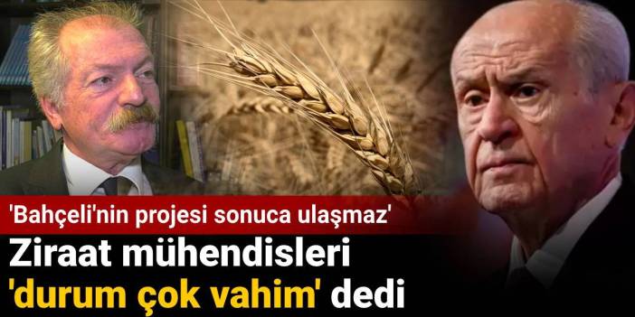 Ziraat mühendisleri 'durum çok vahim' dedi: Bahçeli'nin projesi sonuca ulaşmaz