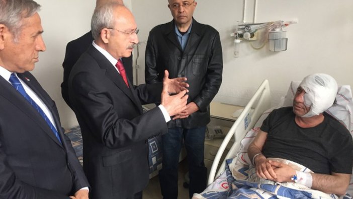 Kılıçdaroğlu'ndan dün gece saldırıya uğrayan Demirağ'a ziyaret