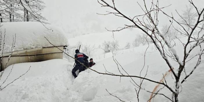Artvin’de çığ düştü! 2 ev kara gömüldü