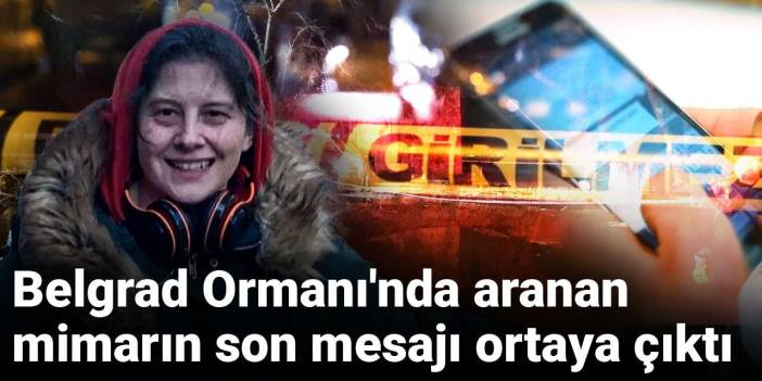 Belgrad Ormanı'nda aranan mimar Ece Gürel'in son mesajı ortaya çıktı