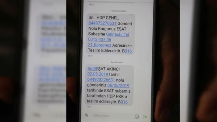 MNG Kargo'dan 'Gönderiniz HDP PKK'ya teslim edilmiştir' mesajına açıklama: İnceleme başlattık