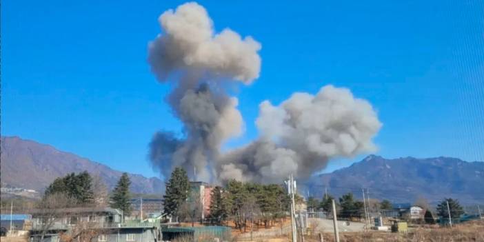 Güney Kore'de tatbikat faciası: Sivillerin üzerine 8 bomba birden düştü