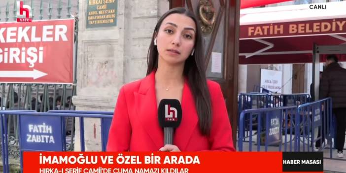 Özgür Özel ve İmamoğlu Hırka-i Şerif Camii'nde cuma namazı kıldı