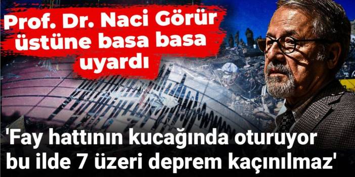 Prof. Dr. Naci Görür: Fay hattının kucağında! Bu ilde 7 üzeri deprem kaçınılmaz