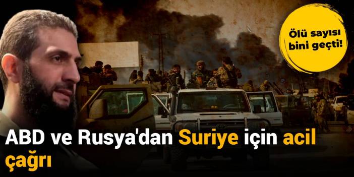 ABD ve Rusya'dan Suriye için 'acil' çağrı