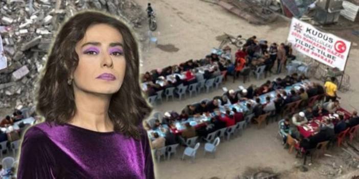 Yıldız Tilbe Gazze'de 4 bin kişilik iftar verdi