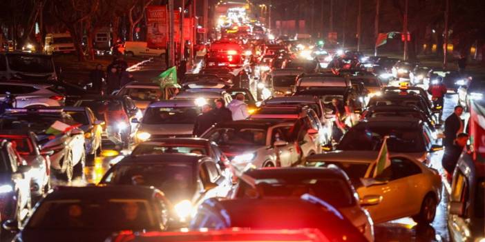 İstanbul'da Filistin için araç konvoyu düzenlendi