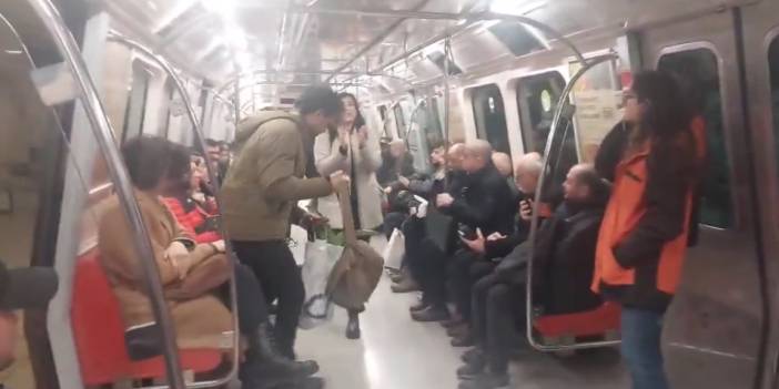 İmamoğlu'nun gözaltına alınması metroda protesto edildi