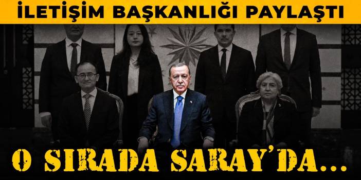 O sırada Saray'da... İletişim Başkanlığı Erdoğan'ı paylaştı