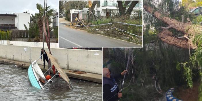 Fırtınadan göz gözü görmedi! Tekneler suya gömüldü