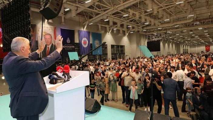 Yıldırım İBB töreninde seçim propagandası yaptı, oy istedi!