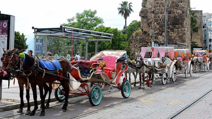 Bir müjde de Antalya Büyükşehir Belediyesi'nden: Faytonlar kalkıyor